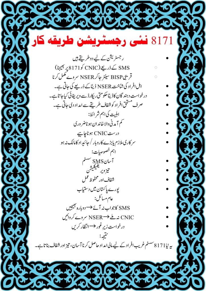 8171 New Registration Procedure
